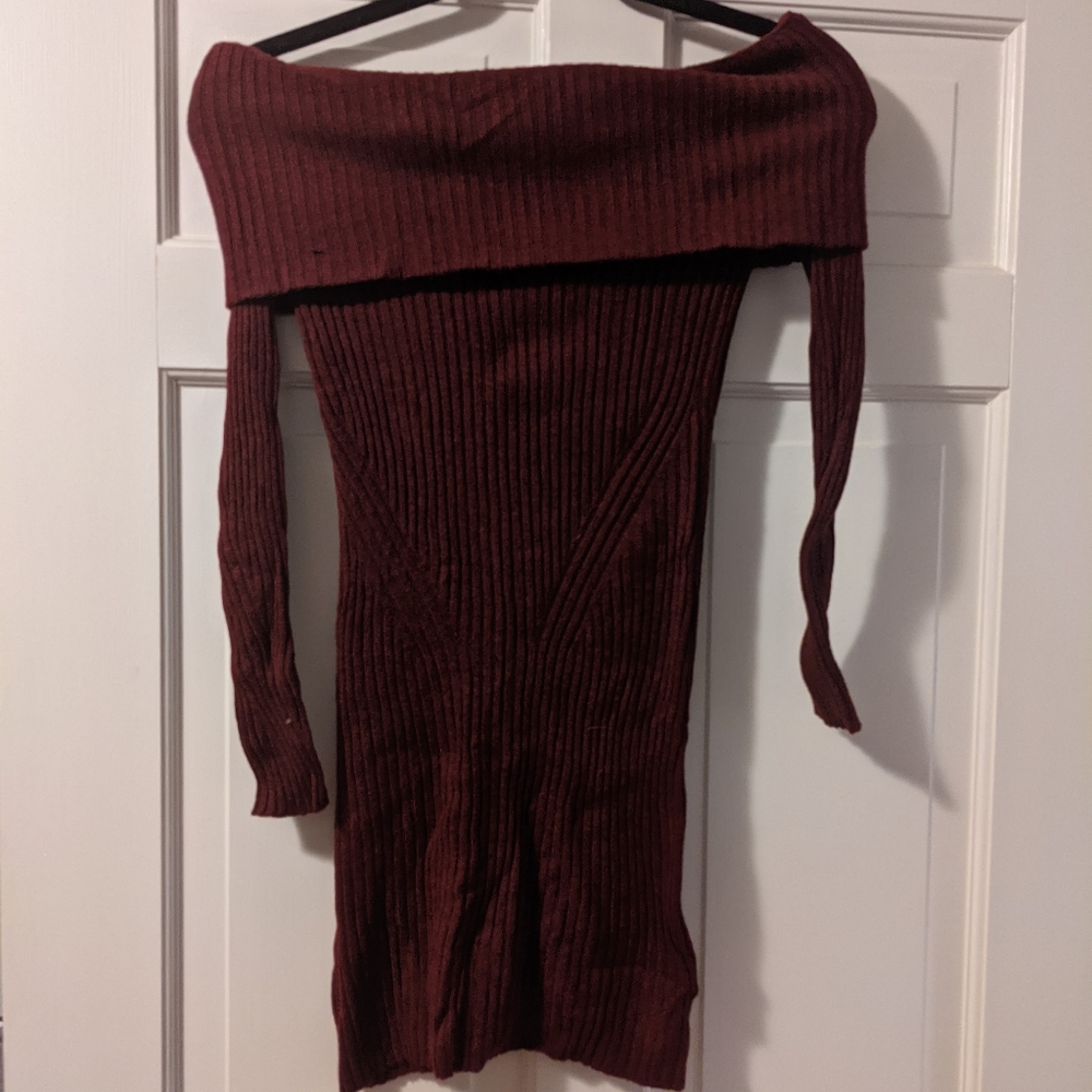 American Eagle off shoulder bodycon sweater dress